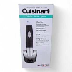 Cuisinart CWO-48 Cordless Electric Wine Opener with Foil Cutter & Charging Base